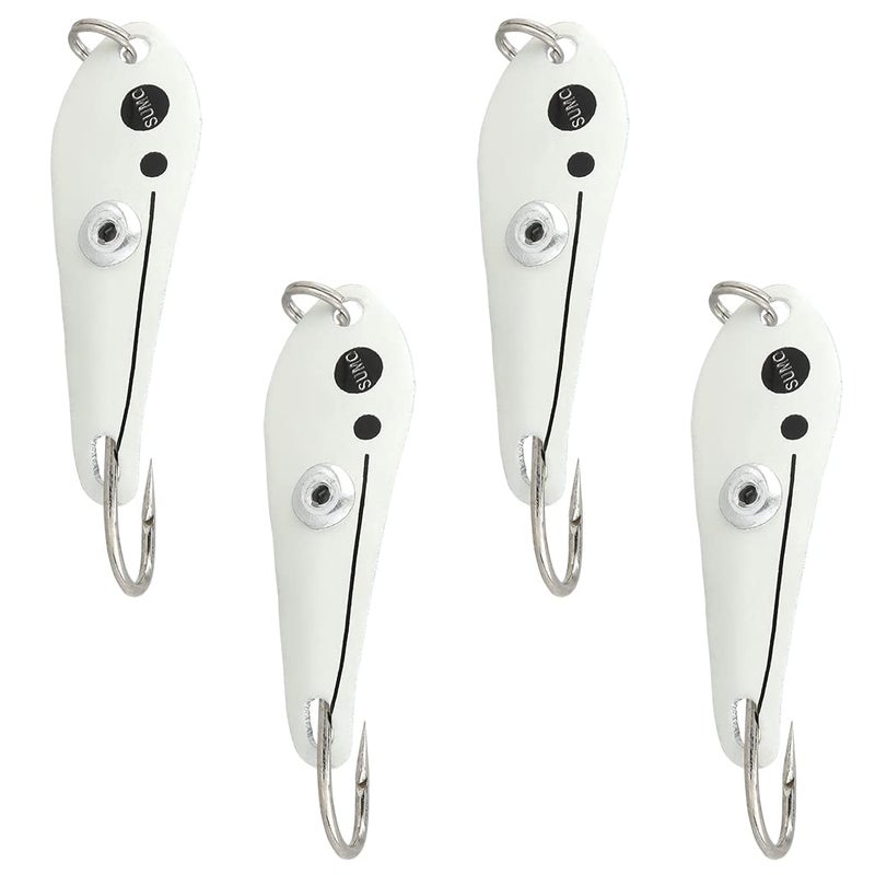 Catfish Sumo Sumo Spoon â€“ Catfishing Bait Spoon for Skipjack, White Bass, Striped Bass and Other Baitfish, 1 5/8" (1 Prong, White) - Image 1